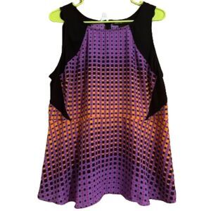Lane Bryant Women’s Purple Multi Sleeveless Top Sz-14